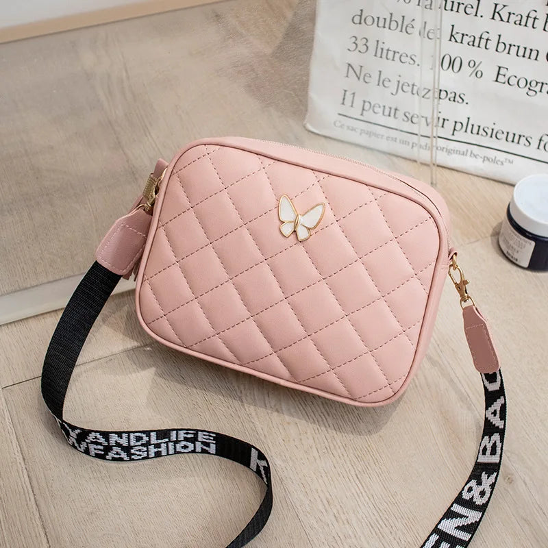 New Fashion Women Crossbody Bags Makeup Bag Women Trend Lingge Embroidery Camera Shoulder Bag 2023 Design Small Messenger Bag