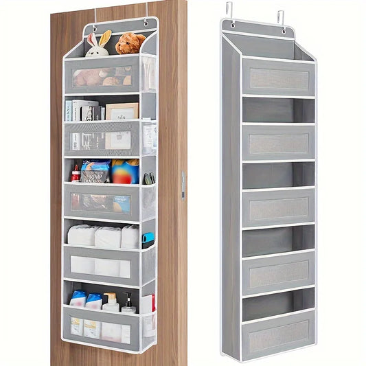5-Layer Fabric Hanging Door Storage Organizer, with 5 Large Capacity Pockets, Ideal for Bedroom & Home Storage