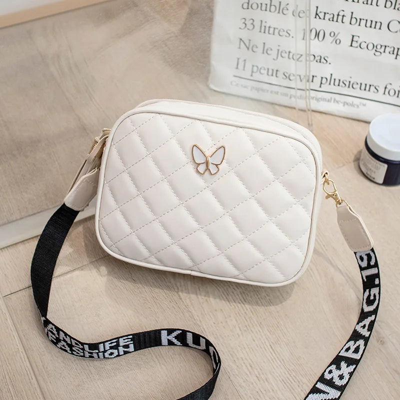 New Fashion Women Crossbody Bags Makeup Bag Women Trend Lingge Embroidery Camera Shoulder Bag 2023 Design Small Messenger Bag